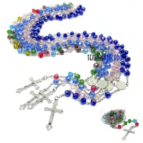 Terço de Cristal Caixinha São Bento - 6 unidades