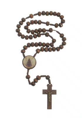 Terço de Madeira Aparecida sem fecho - 6 Unidades