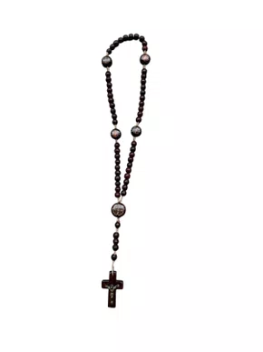 Terço de Madeira com Medalhas de São Bento - 6 Unidades