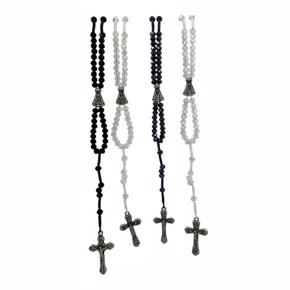Terço De Pulso Cordão de Cristal Aparecida - 12 Unidades