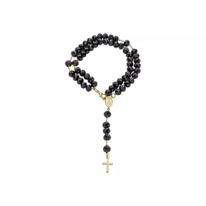 Terço De Pulso Folheado Cristal Basico - Preto