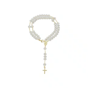 Terço De Pulso Folheado Cristal Basico - Transparente