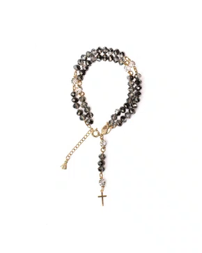 Terço De Pulso Folheado Cristal - Fume