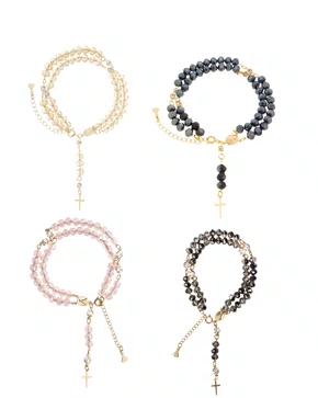 Terço De Pulso Folheado Cristal Luxo PROMOÇÃO- 12 Unidades