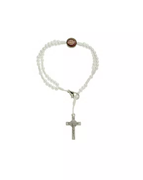 Terço de Pulso Pérola São Bento - 6 unidades