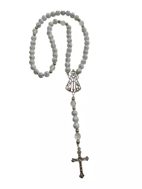 Terço feito no Cordão - Aparecida Branco