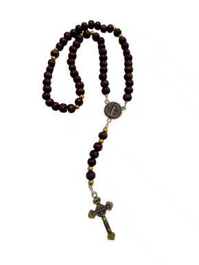 Terço feito no Cordão - São Bento Madeira