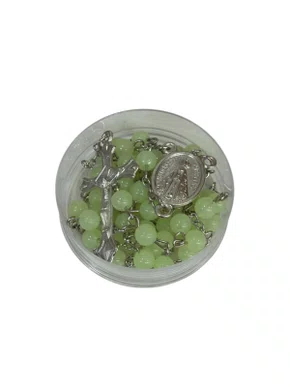 Terço Fluorescente Caixinha  Nossa Senhora Aparecida - 12 Unidades