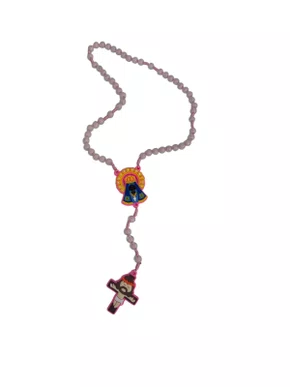 Terço Infantil Aparecida Rosa - 6 Unidades