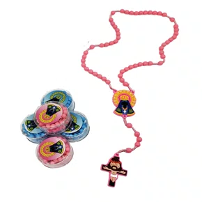 Terço Infantil Aparecida Rosa - 6 Unidades