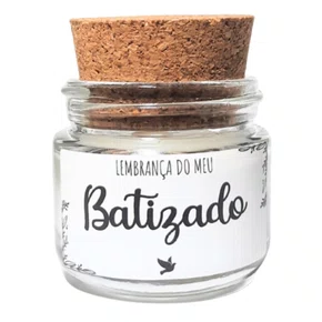 Vela Pote Tampa Rolha 40ml - Batizado