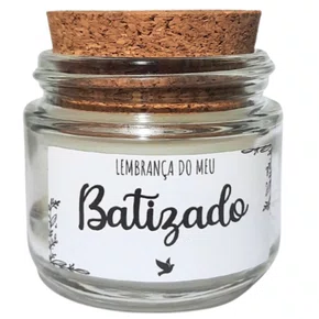 Vela Pote Tampa Rolha 60ml - Batizado
