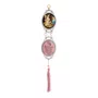 Adorno Duplo Oval Resinado Anjo da Guarda - Rosa