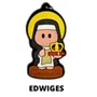 Cl1 Chaveiro De Borracha Edwiges - 10 Unidades