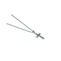Corrente Aço Inoxidável com Crucifixo Pai Nosso Preta