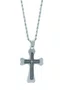 Corrente Aço Inoxidável com Crucifixo Pai Nosso Preta