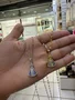 Corrente aço Inoxidável Fina Nossa Senhora Aparecida com Strass - Prata