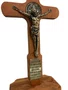 Crucifixo de Madeira Placa São Bento - 27cm Ref:05