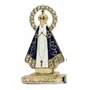 Imagem Metal com Adesivo Aparecida com Coroa: Branco e Dourada - Grande