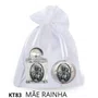 Kit Porta Água Benta + Porta Terço + Dezena - Mãe Rainha