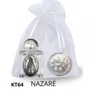 Kit Porta Água Benta + Porta Terço + Dezena - Nazaré