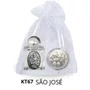 Kit Porta Água Benta + Porta Terço + Dezena - São José