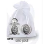 Kit Porta Água Benta + Porta Terço + Dezena - São José