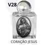 Porta água Benta Coração Jesus Vidro P - 10ml