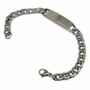 Pulseira aço Inoxidável prata placa