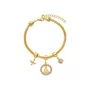 Pulseira Folheada Berloque Mod 1 Dourada - 6 unidades