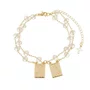 Pulseira Folheada Escapulário Cristal -  Transparente